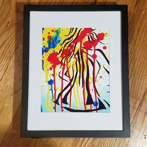 Superhero supergirl Unframed Graffiti art print